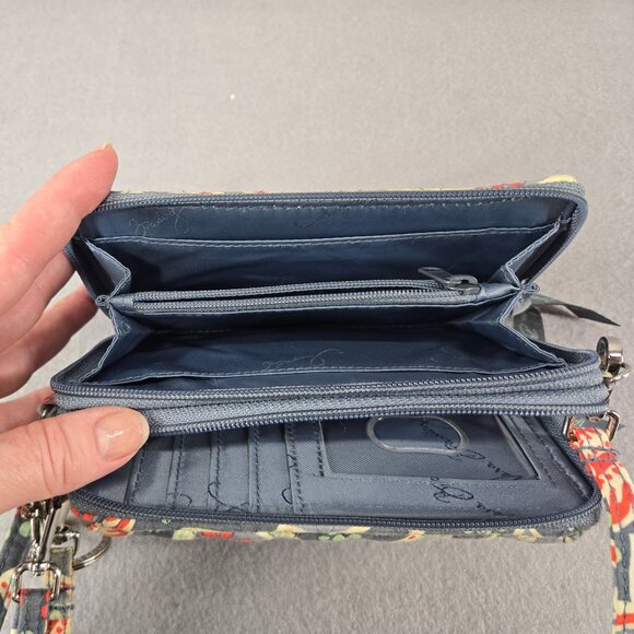 Vera Bradley Wristlet/Wallet, Multicolor, 3 compartment, 3 strap lengths, zipper - Picture 5 of 16